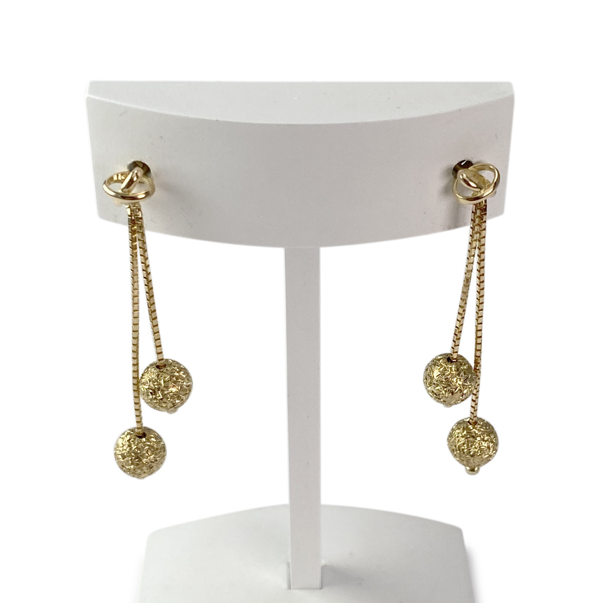 Boucles d'oreilles d'occasion or 750 jaune pendants