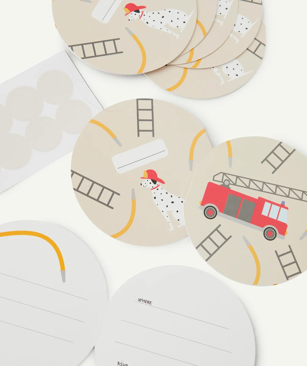 MY LITTLE DAY8 INVITATIONS THÈME POMPIERS
