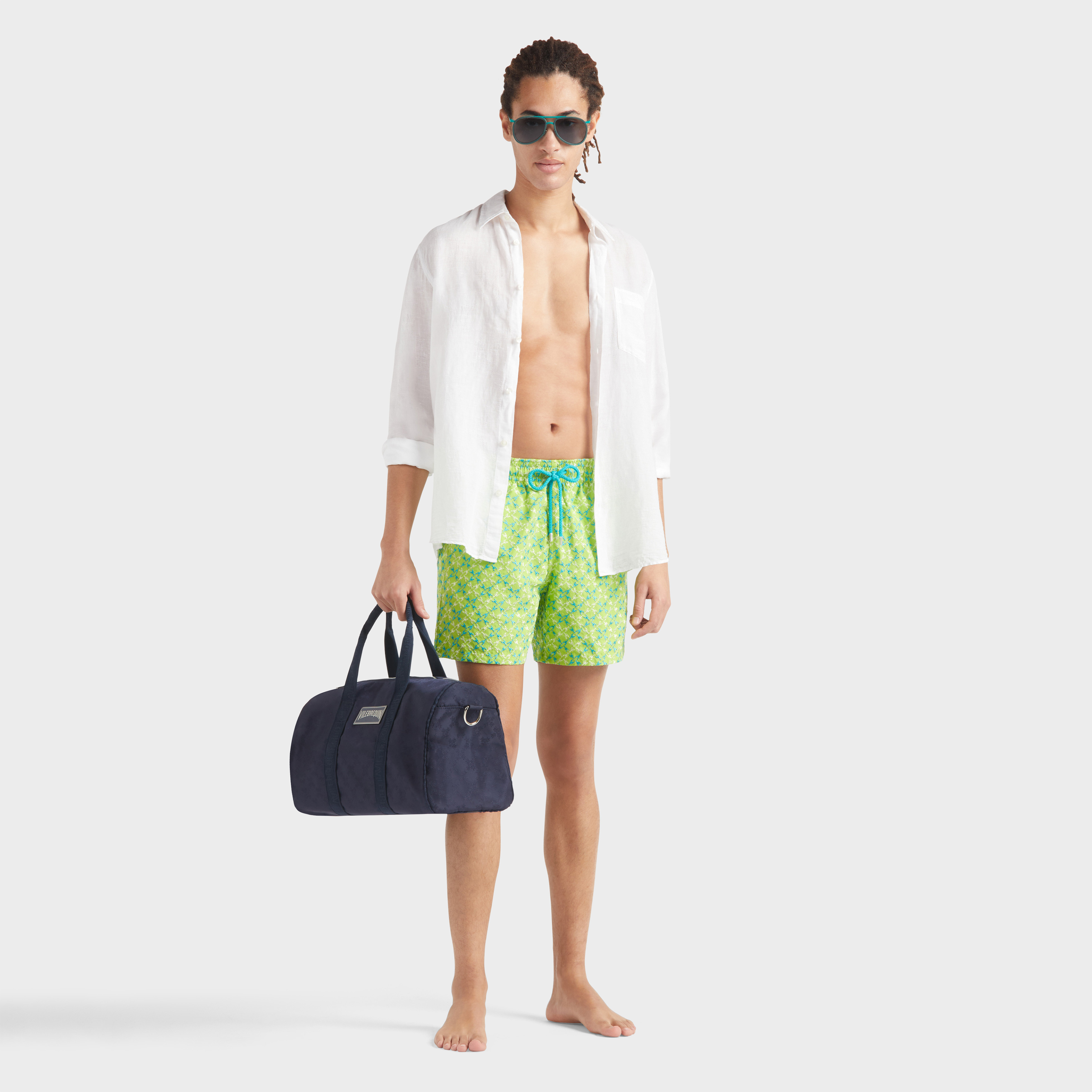 Maillot de bain homme brodé Homard Pixel - Edition Limitée