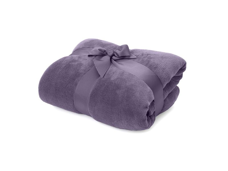 Lumaland Kuscheldecke Lila 240 x 220 cm Sofa- und Tagesdecke