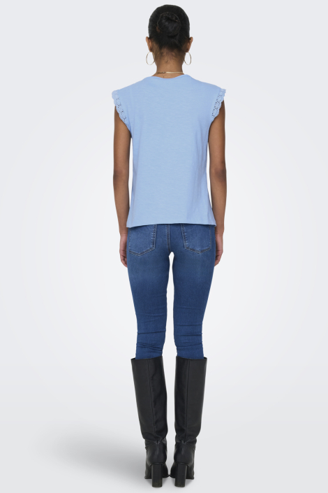 Jacqueline de Yong blauwe dames top