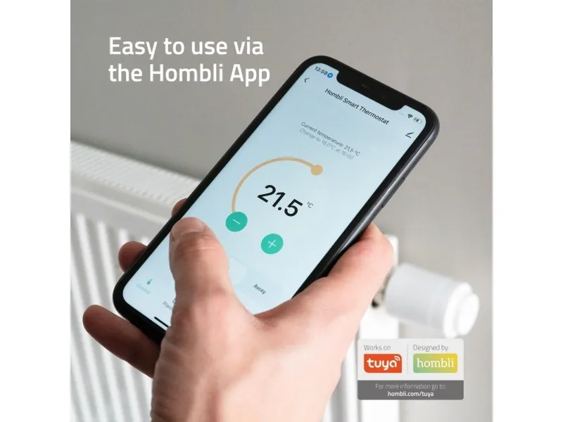 Hombli HBPP-0112 - Expansion Pack - radiatortermostat - smart, 2 1 - trådløs - Bluetooth LE - hvid (pakke med 3)