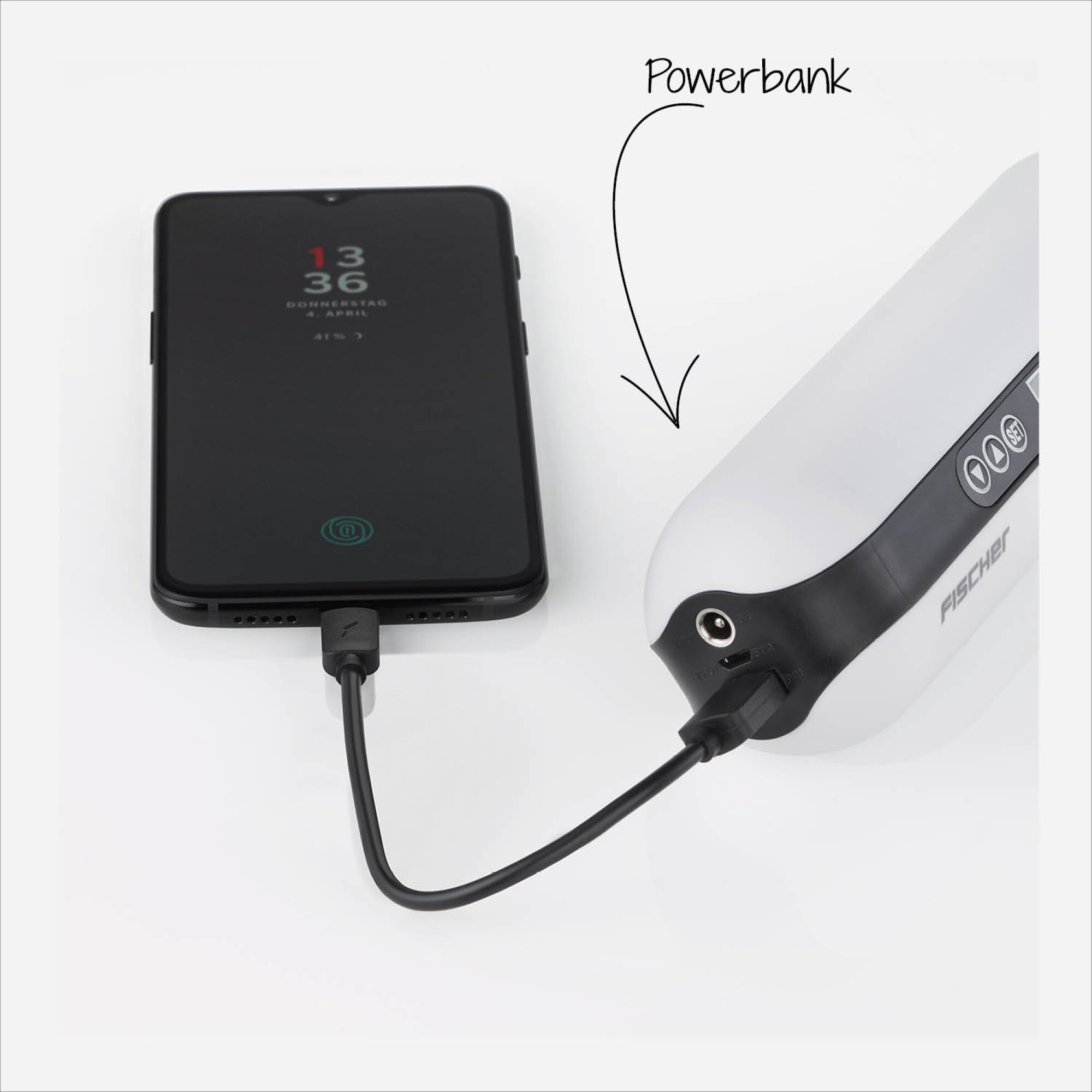 FISCHER Akku-Kompressor mit Powerbank