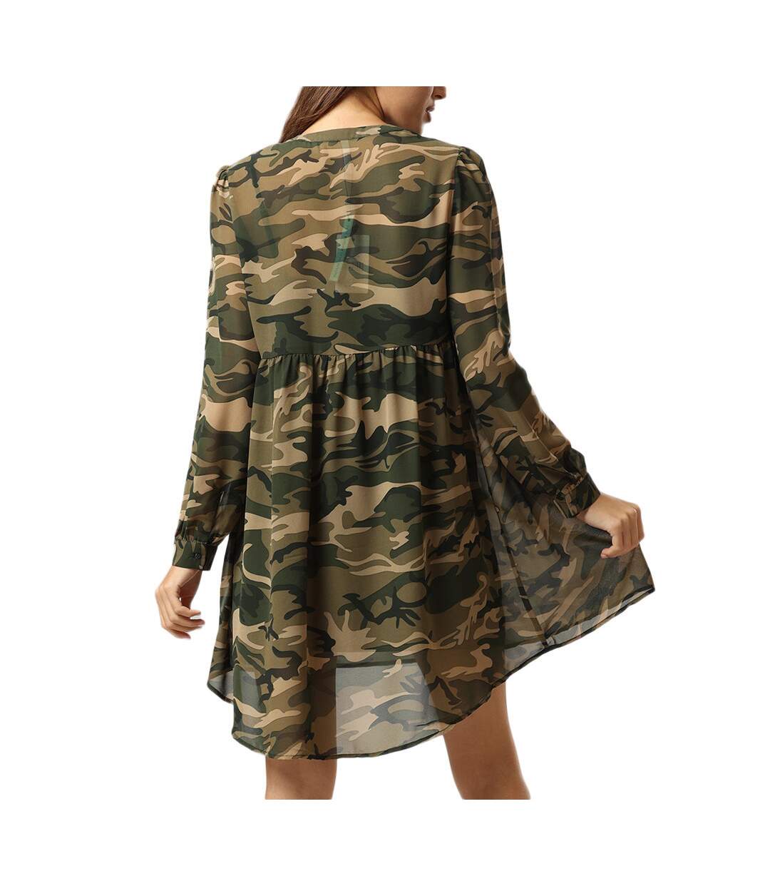 Robe Imprimé Camouflage Kaki Femme Pepe jeans Denise
