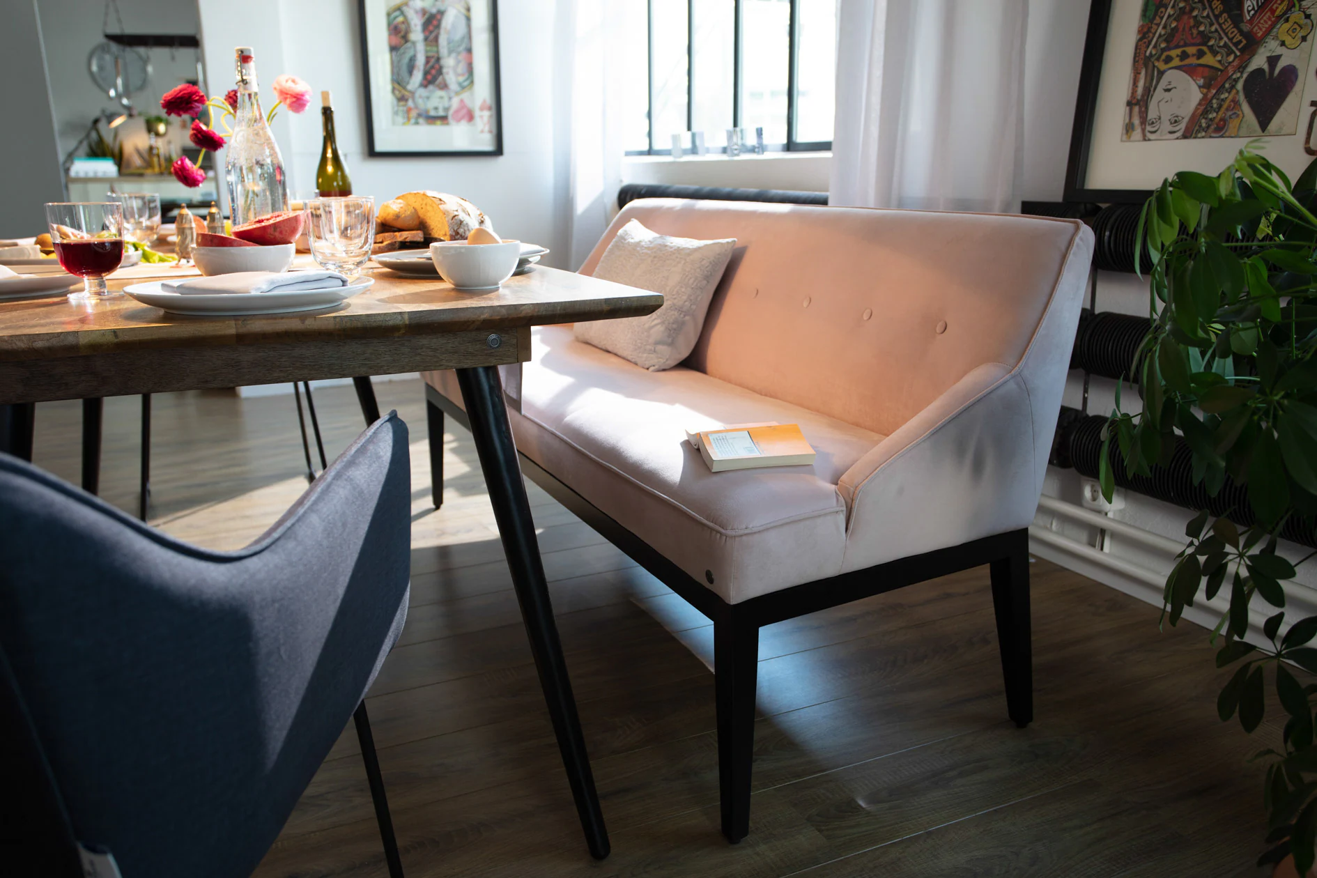 Esstisch 140x80cm Mangoholz Speisetisch Wohnzimmer Holz Tisch Küchentisch