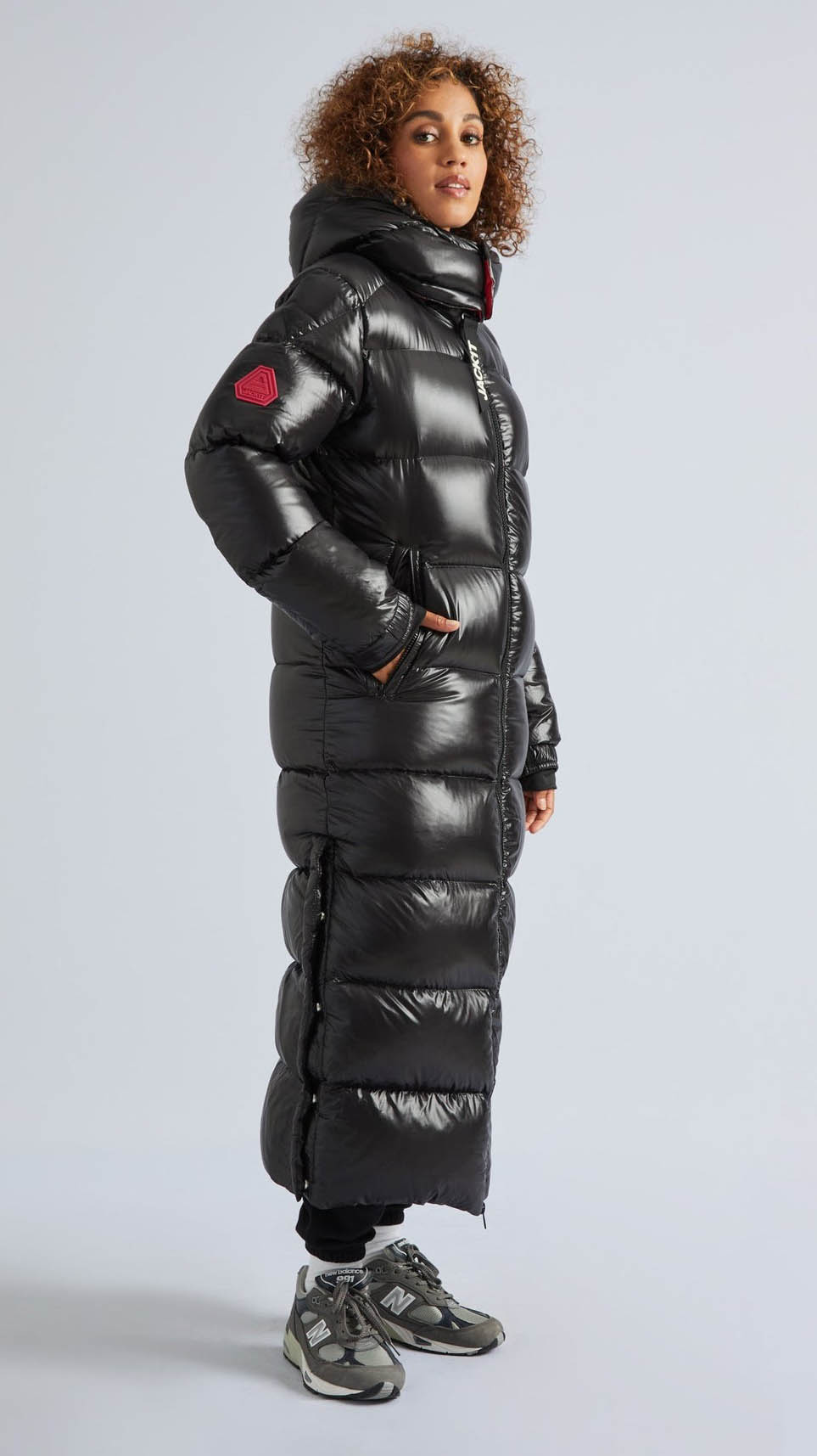 EZ Slick Puffer Ultra Long Dame Black