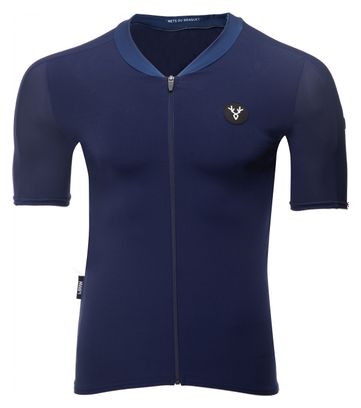 Maillot Manches Courtes LeBram Allos Bleu Coupe Aero