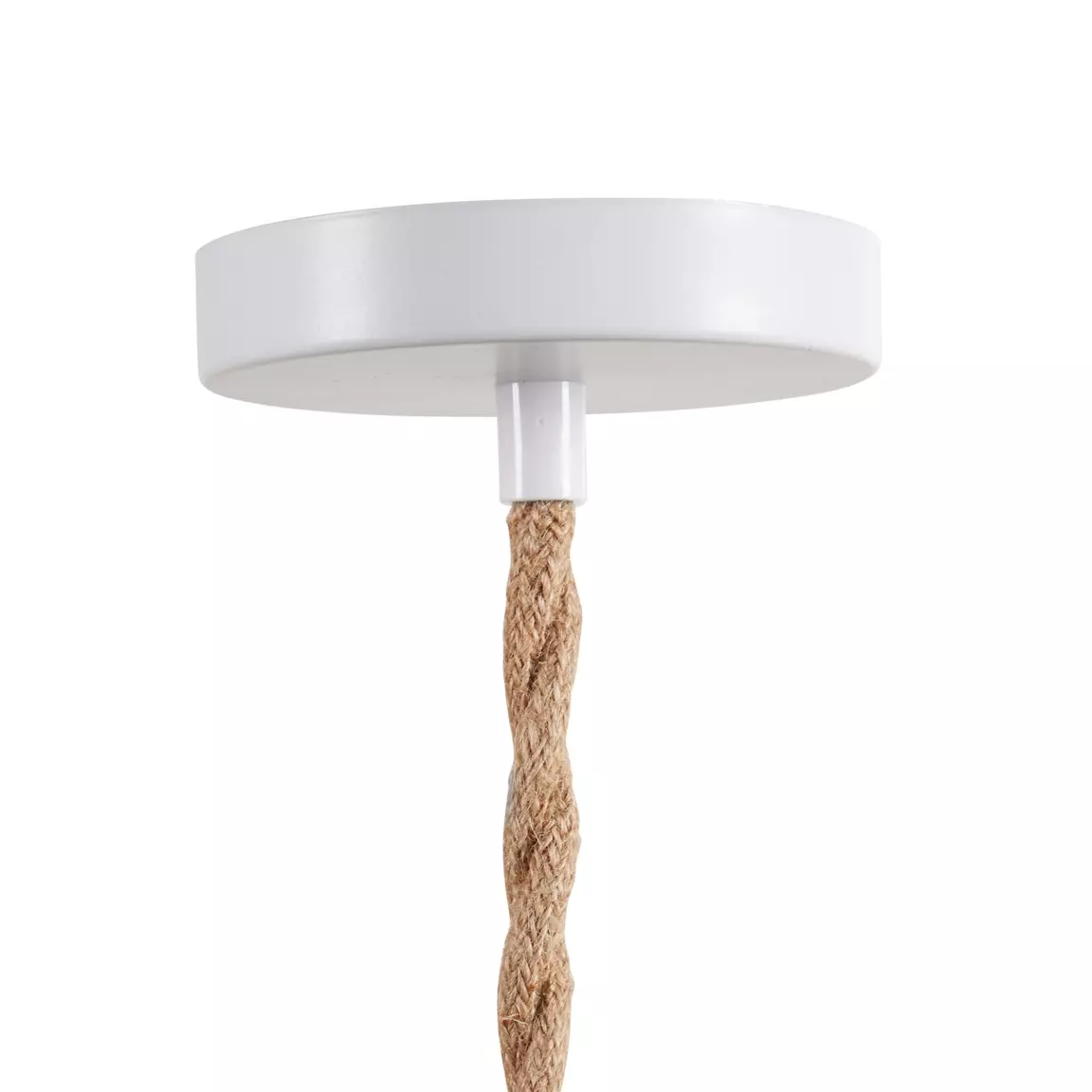 Suspension lumineuse chanvre (H90 cm) Corde Blanche