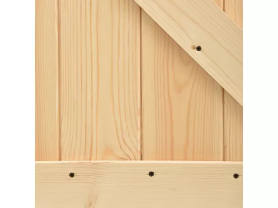 Porte coulissante avec kit de quincaillerie 80x210cm Pin massif