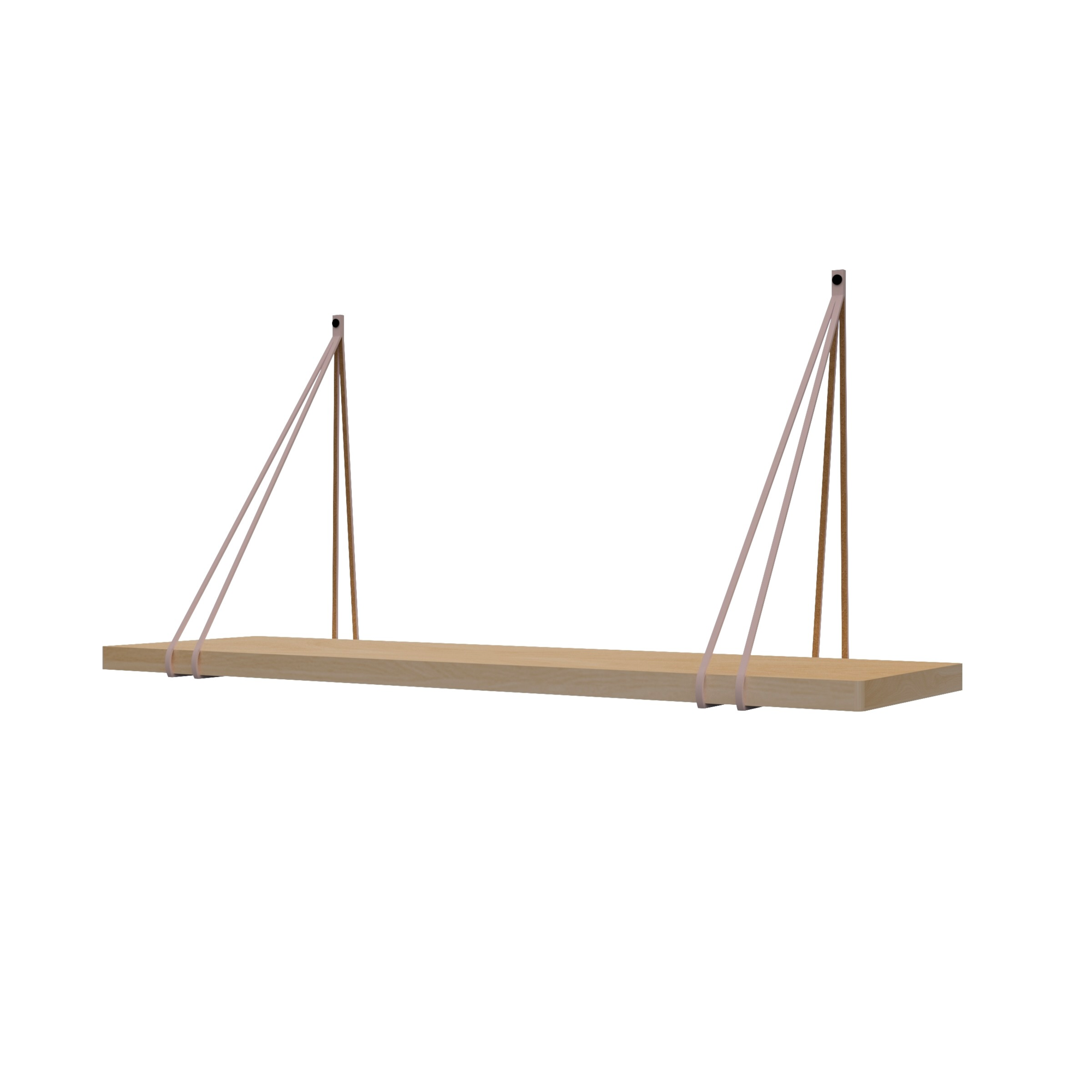 Leren split-plankdragers Lilapaars - 2 stuks