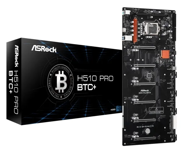 [OUTLET] - ASRock H510 Pro BTC  - Bundkort - LGA1200 sokkel - H510 Chipset - USB 3.2 Gen 1 - Gigabit LAN - onboard grafik (CPU påkrævet)