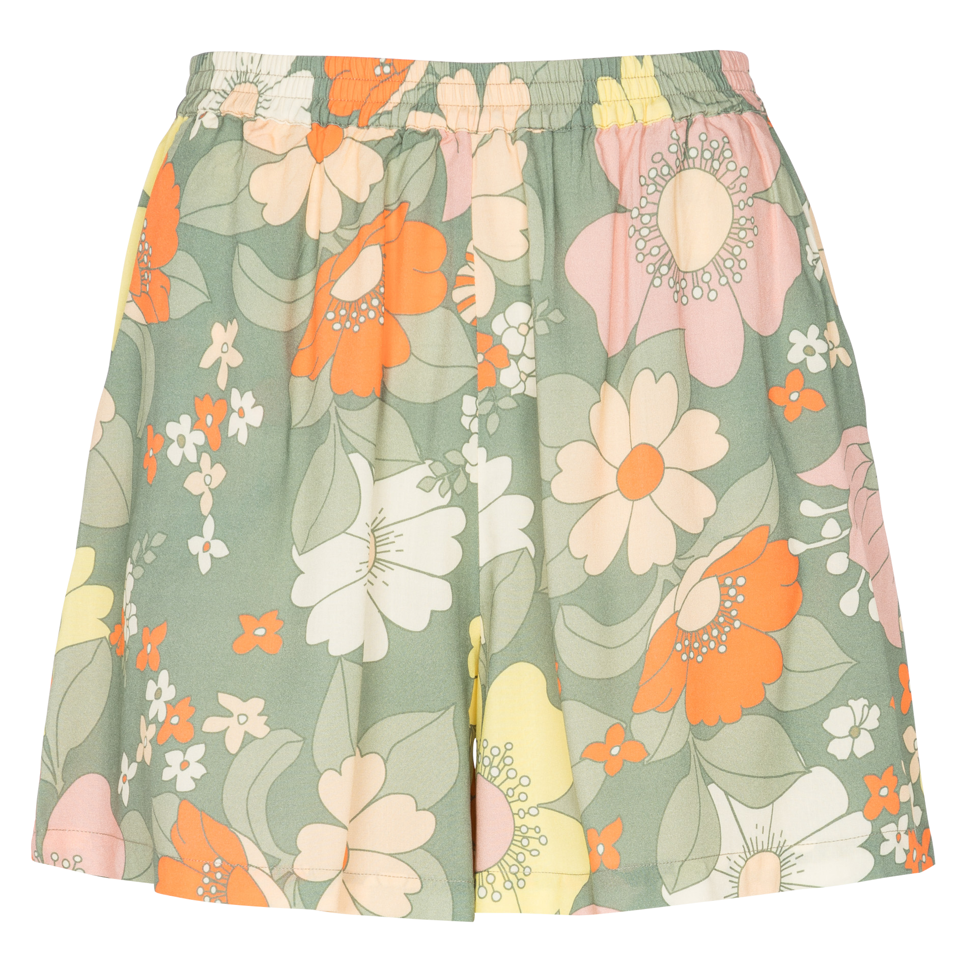 GOLORITZ - Short imprimé en viscose| Kaki