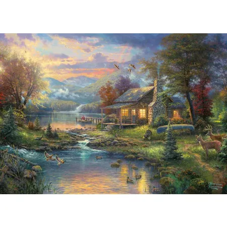 Schmidt Spiele Puzzle - Thomas Kinkade Puzzle - Nature' Paradise, 500 Teile