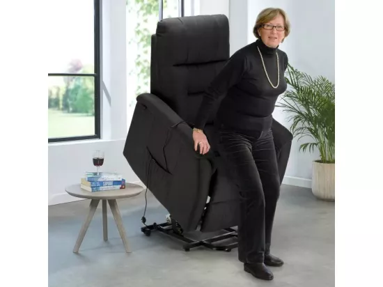 Fauteuil releveur électrique en tissu pour séniors SOLACE