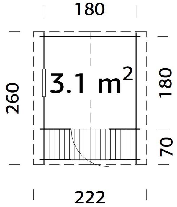 Palmako Spielhaus Stina, ca. B222/H193/T260 cm