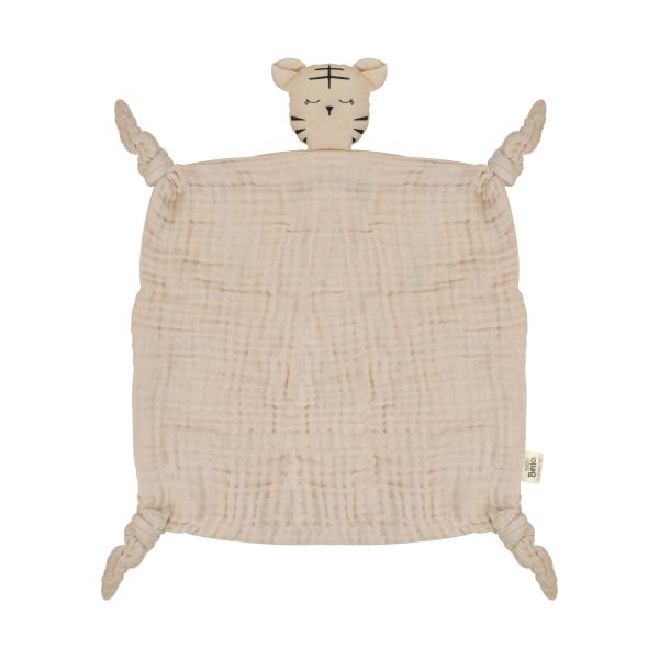 Baby Bello Toby The Tiger Knuffeldoekje - Toasted Almond