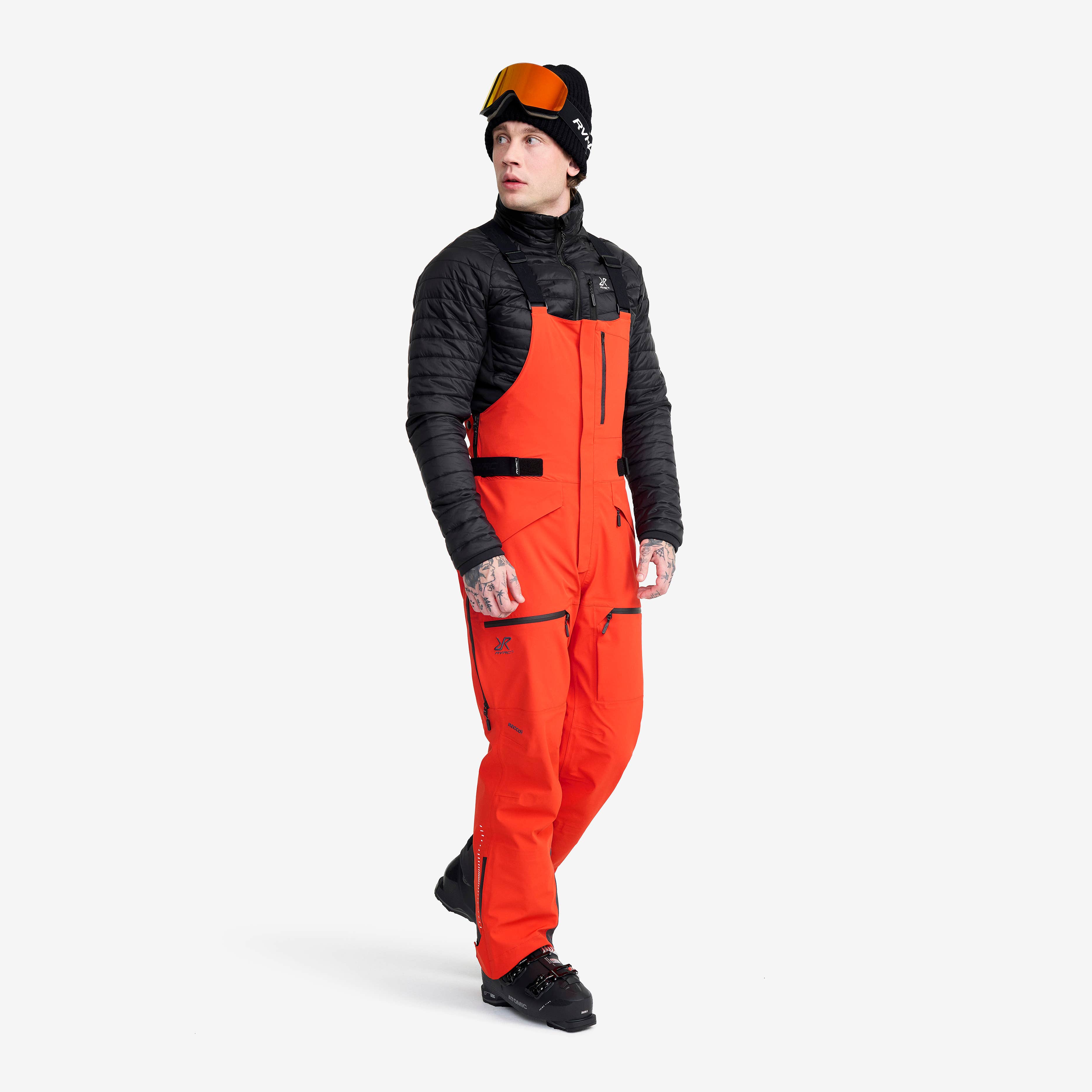 Atlas 3L Ski Bib Pants Herre Lava