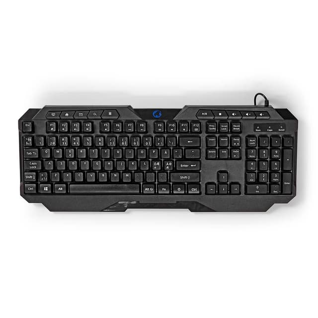 Nedis Wired Gaming Keyboard | USB Type-A | Membrane Nøgler | LED | QWERTY | ND layout | USB Drevet | Strømkabellængde: 1.30 m | Multimedia