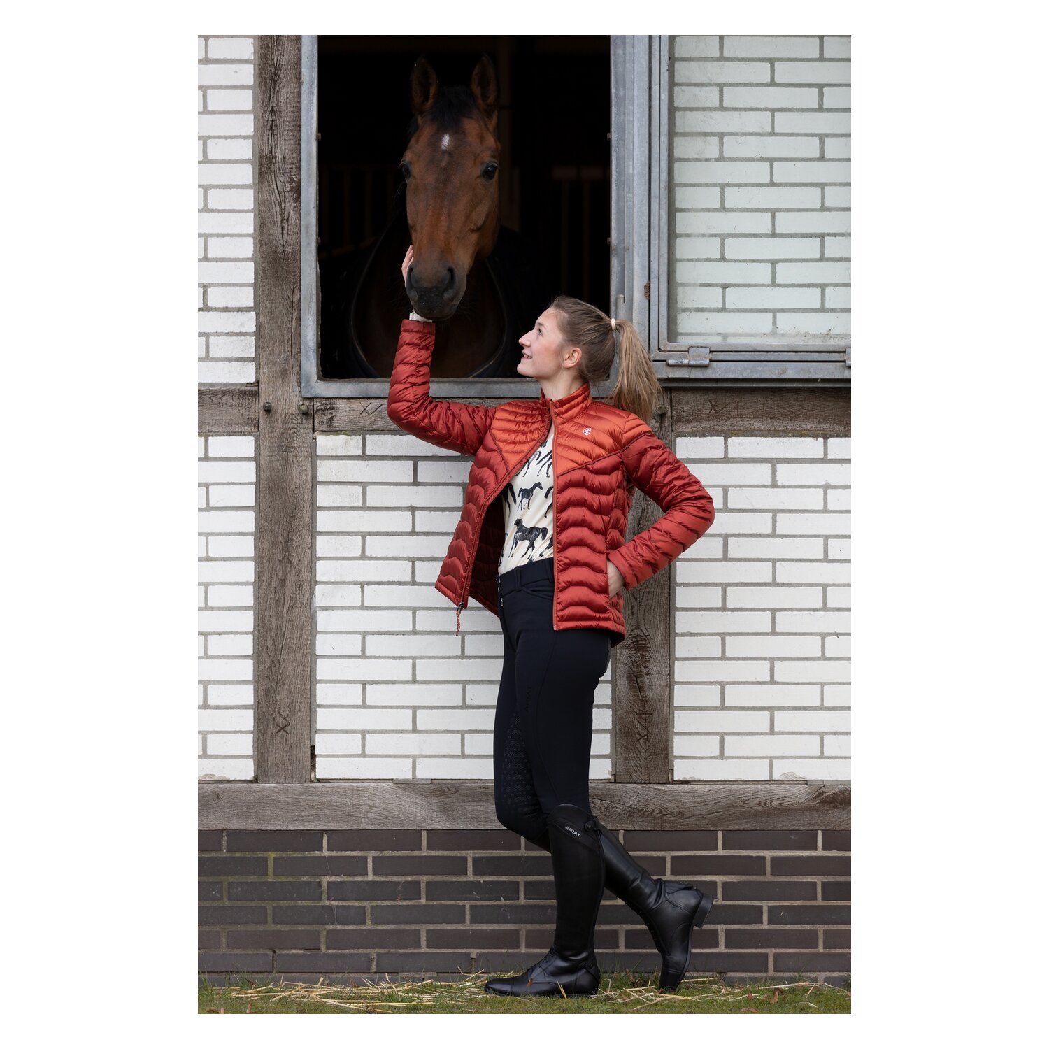 ARIAT Daunenjacke Ideal Down - red ochre