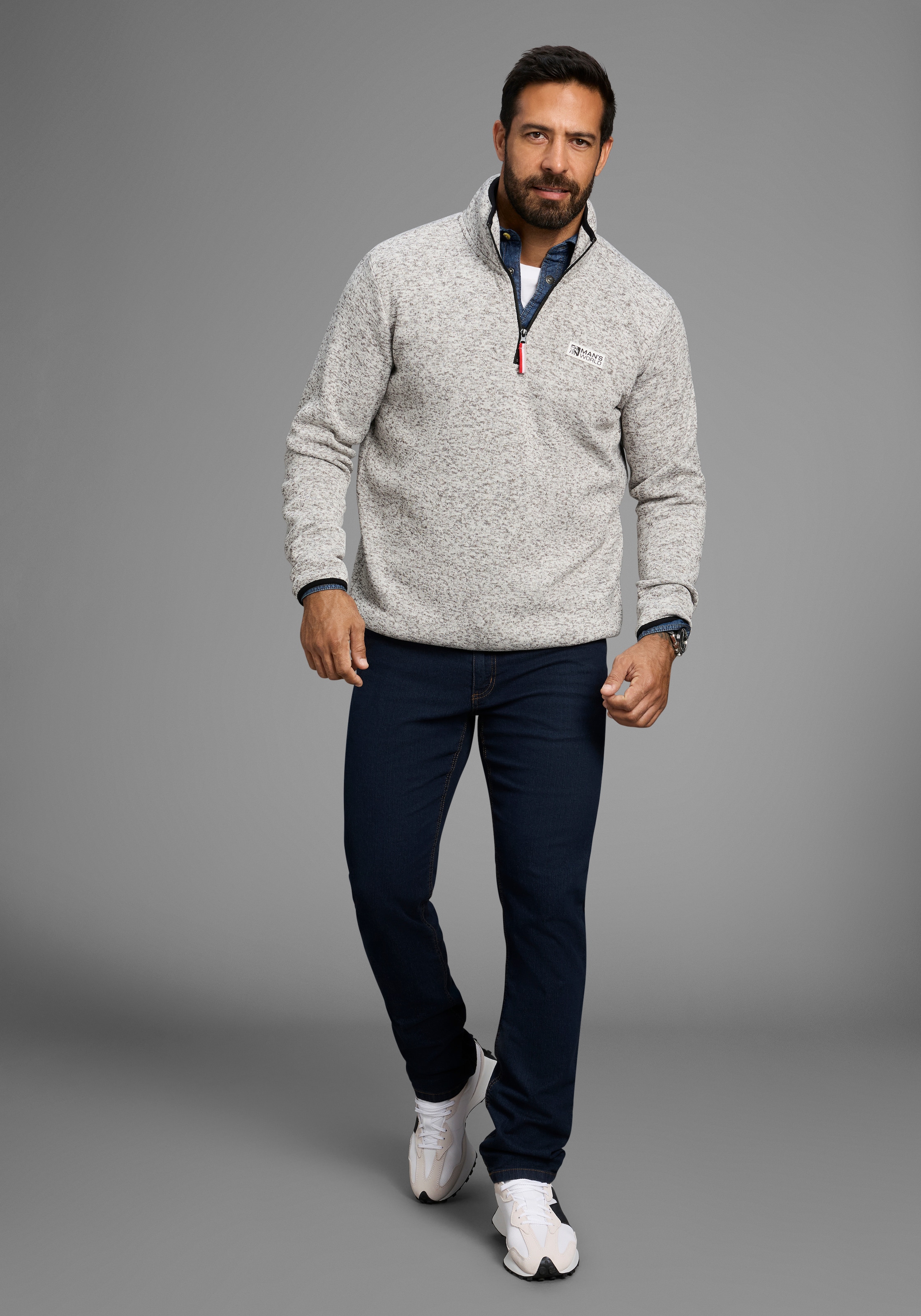 Man's World Fleecepullover , Freizeit Allrounder