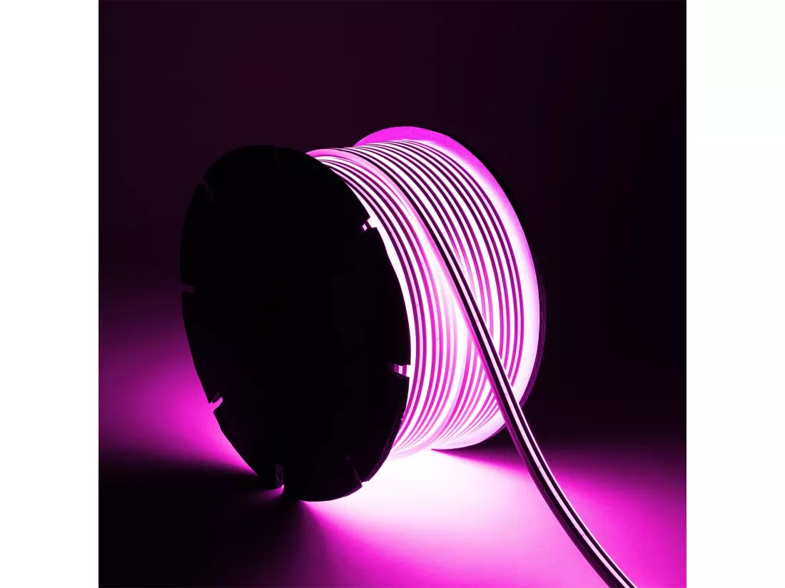 Bobine Gaine Néon LED 48V DC NFLEX6 50 Mètres IP65 Coupe tous les 5cm Rose