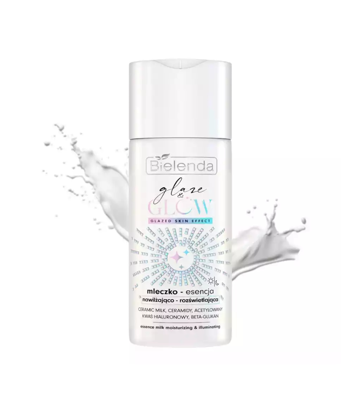 Bielenda - *Glaze & Glow* - Essência facial em textura leitosa