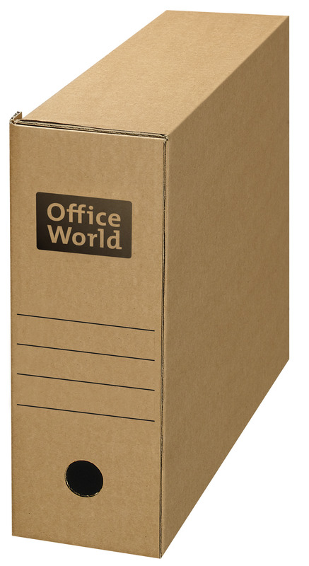 Office World Archivschachteln, 101 x 331 x 280 mm, braun, 10 Stück