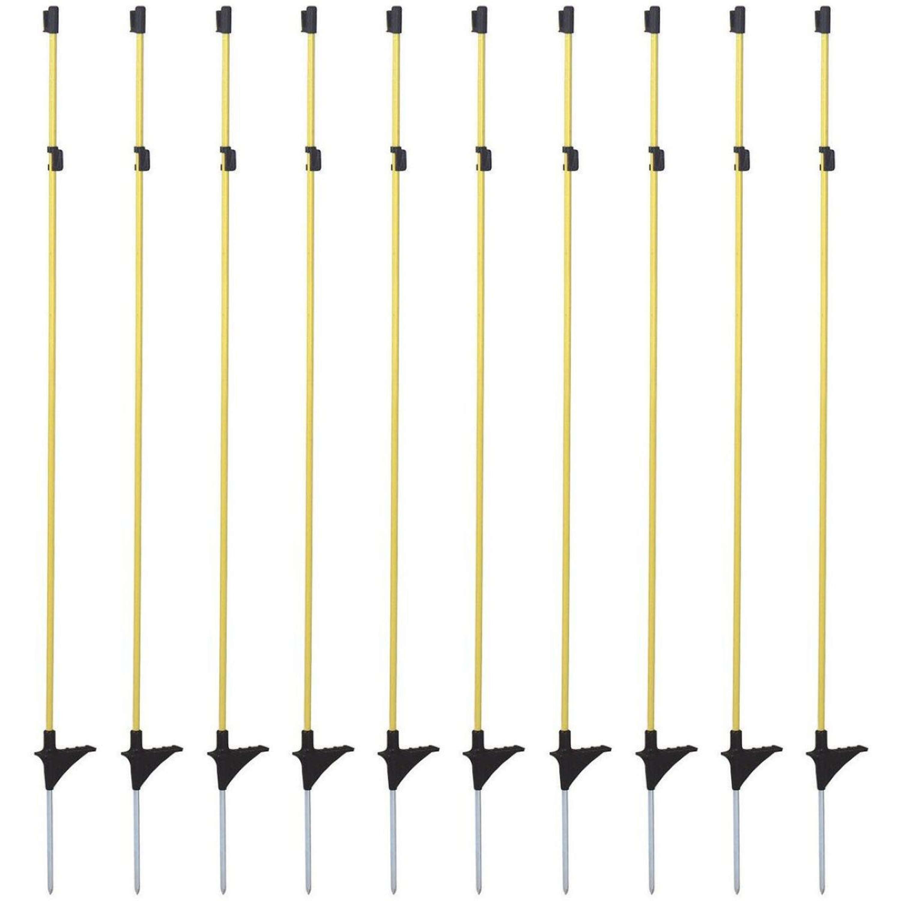 Ako Weidepaal Glasfiber Metalen Pen 2 Isolator 10 Stuks Geel