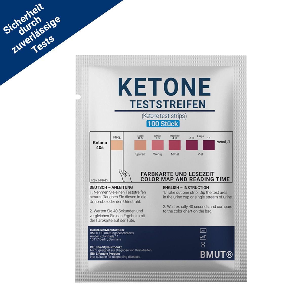 BMUT Ketone Teststreifen für Urin bei ketogener Diät