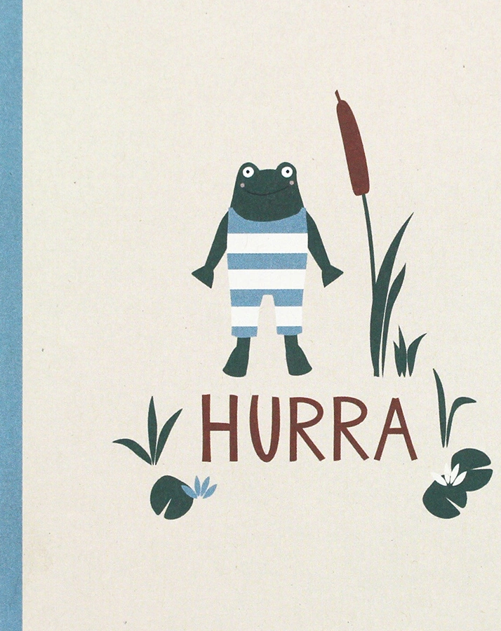 Klappkarte FROSCH - HURRA 2er-Set in blau