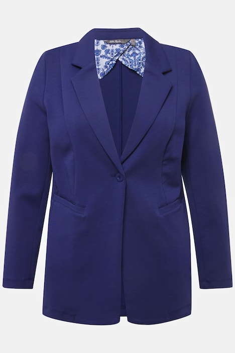 Blazer, Punto-di-Roma-Jersey, Reverskragen