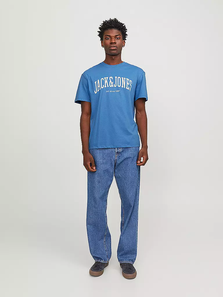 JACK & JONES T-Shirt  JJEJOSH hellblau