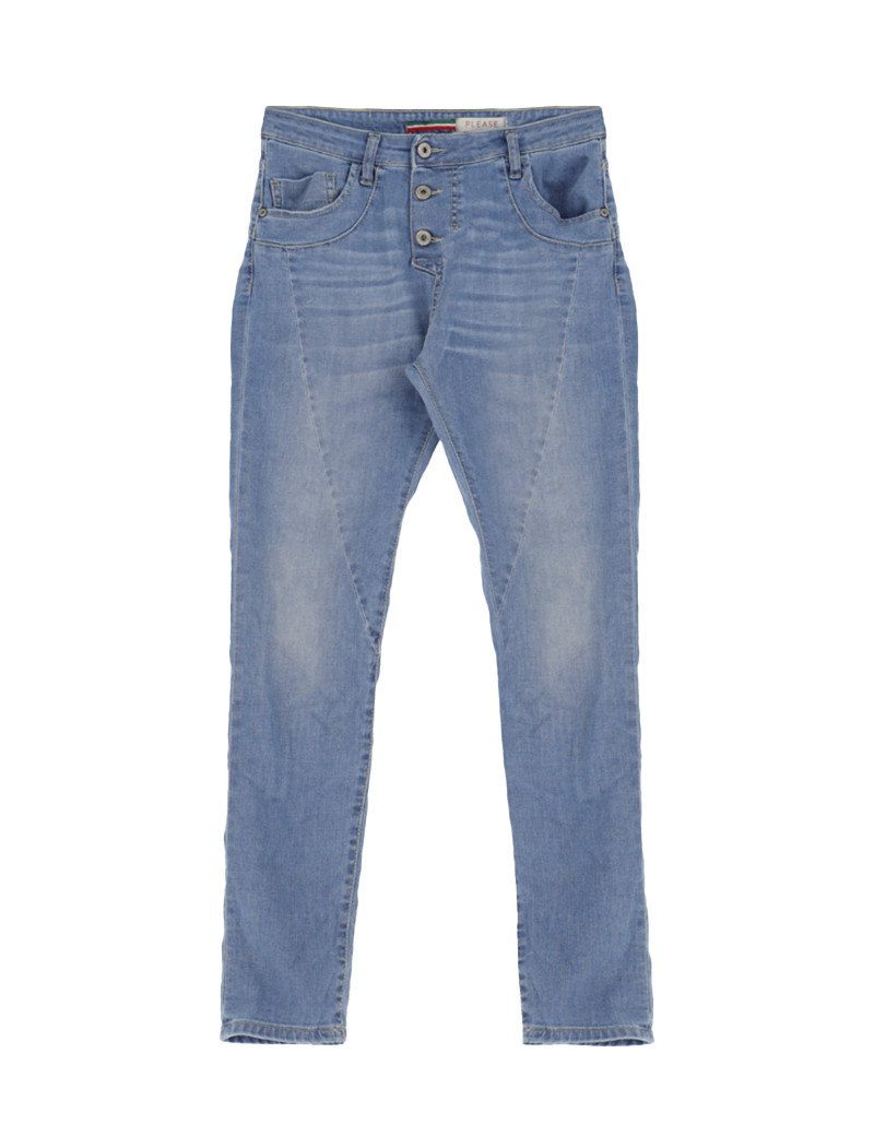 PLEASE JEAN P78 CARROT BLEU CLAIR DENIM FEMME