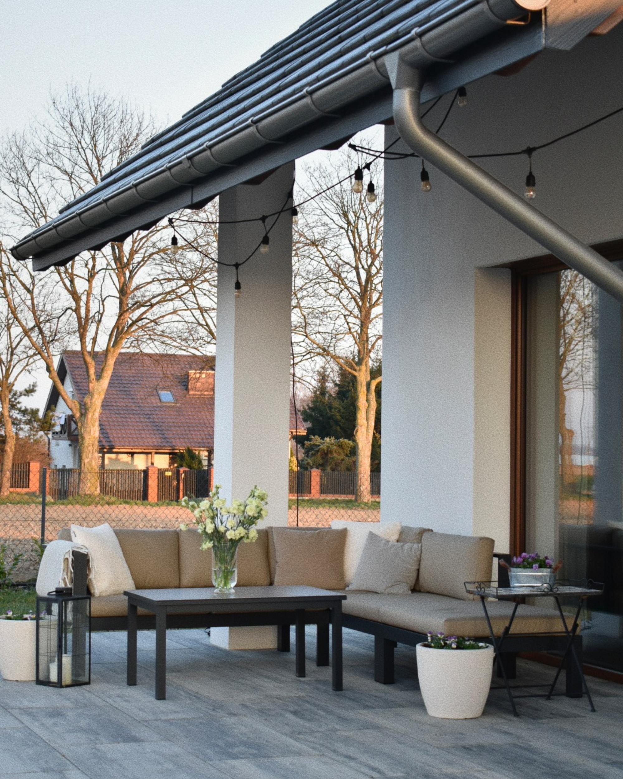 Tuin hoekloungeset met tafel 5-zits MESSINA linkszijdig Metaal Zandbeige