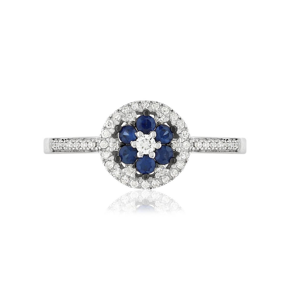 Bague MATY Or blanc 750 Saphirs et Diamants