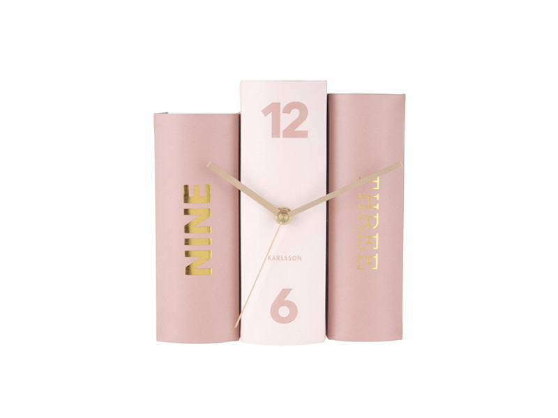 Table Clock Book KA5628 Grey