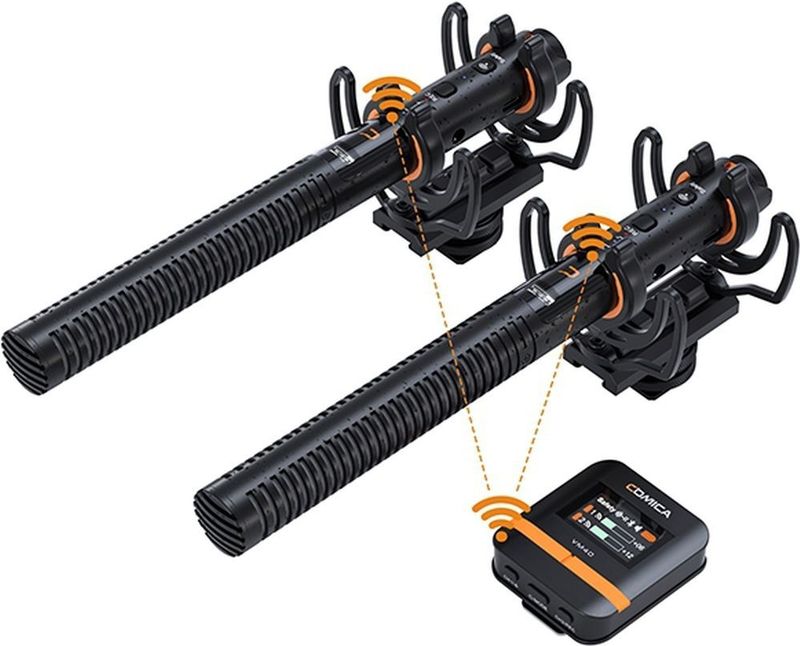 Comica VM40COMBO - Draadloze Shotgun Microfoon - Dual Channel - 32GB Onboard Opname