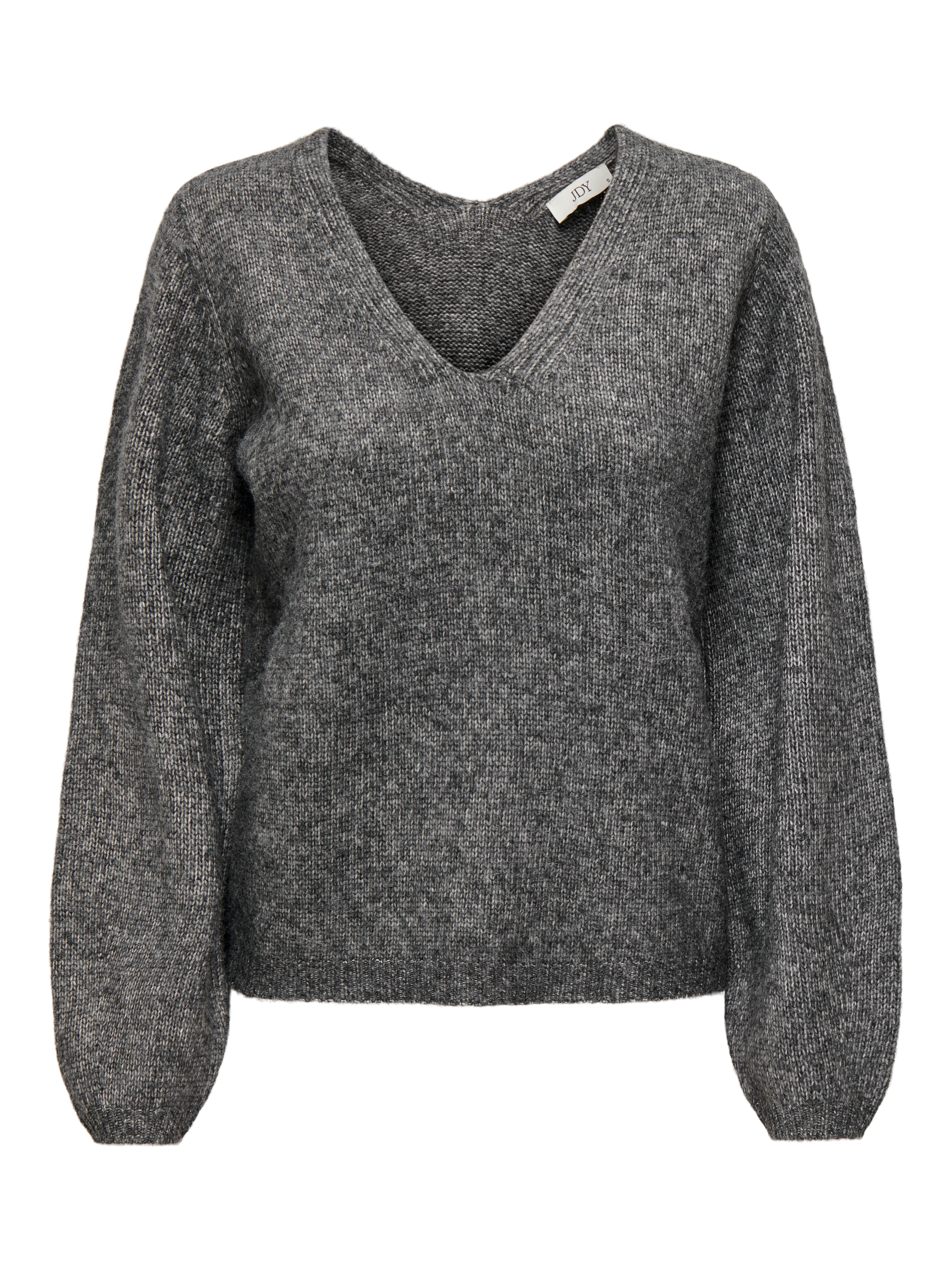 JDYSILJA Gestricktes Oberteil Dark Grey Melange