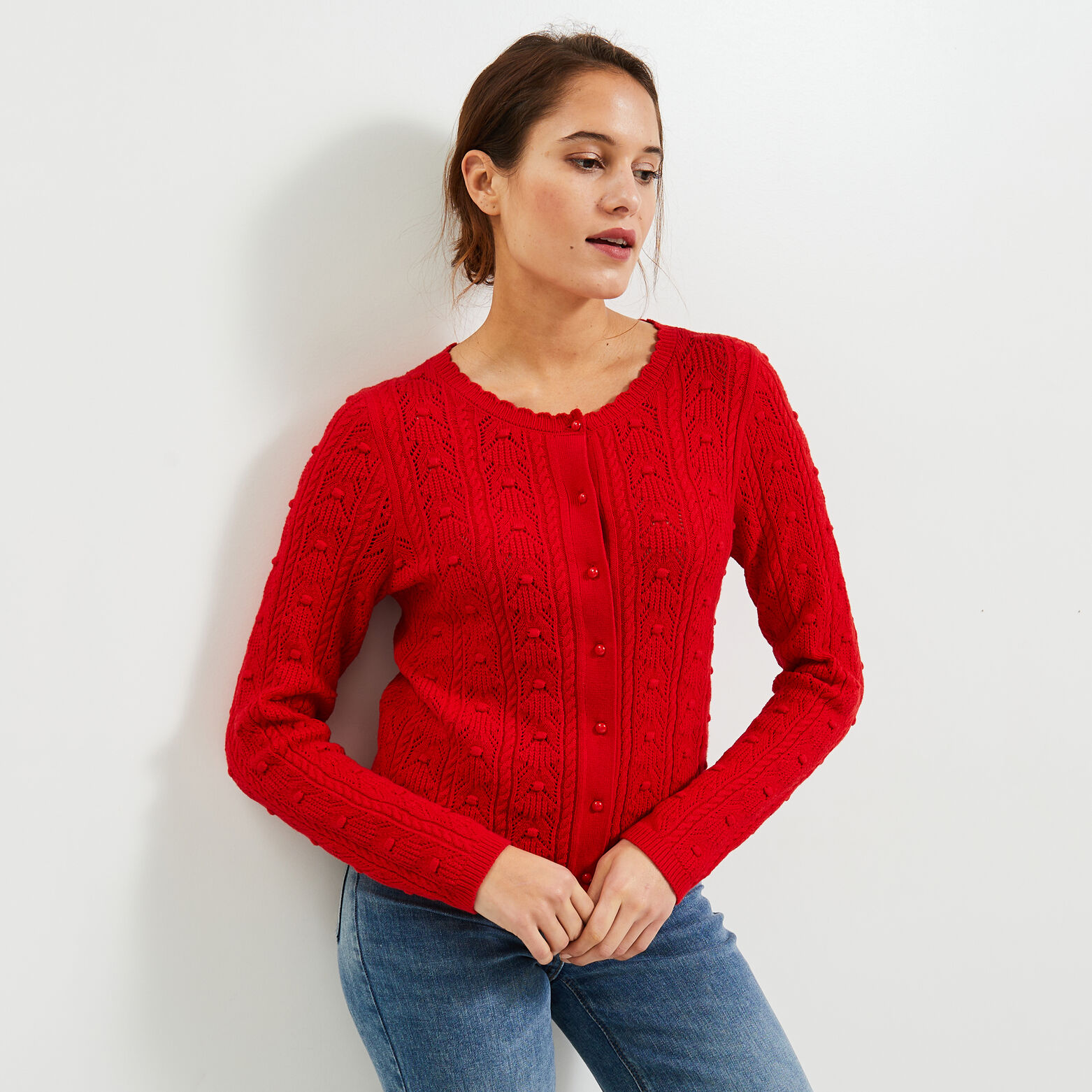 Gilet jeux de points femme