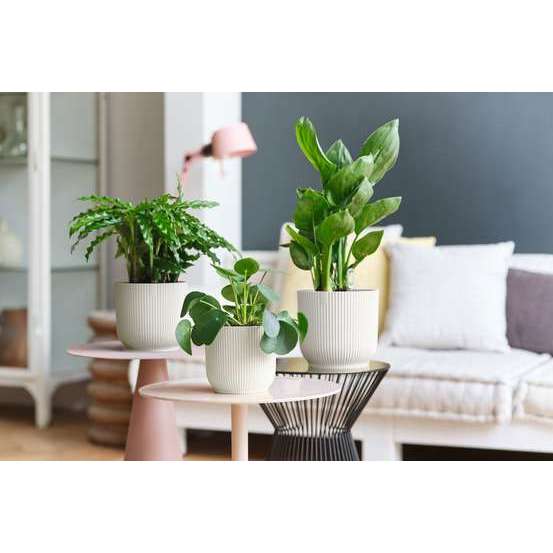 Cache Pot Vibes Fold Rond Ø16cm Blanc