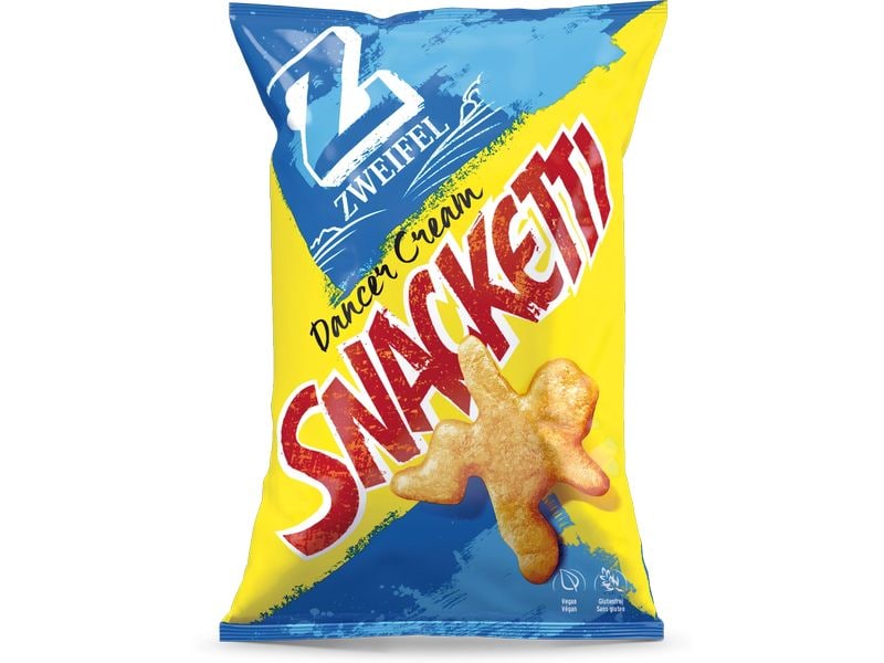 Zweifel Snacketti Dancer Cream 20 x 27 g Knuspriger Snack mit Kartoffeln und Rahmgeschmack