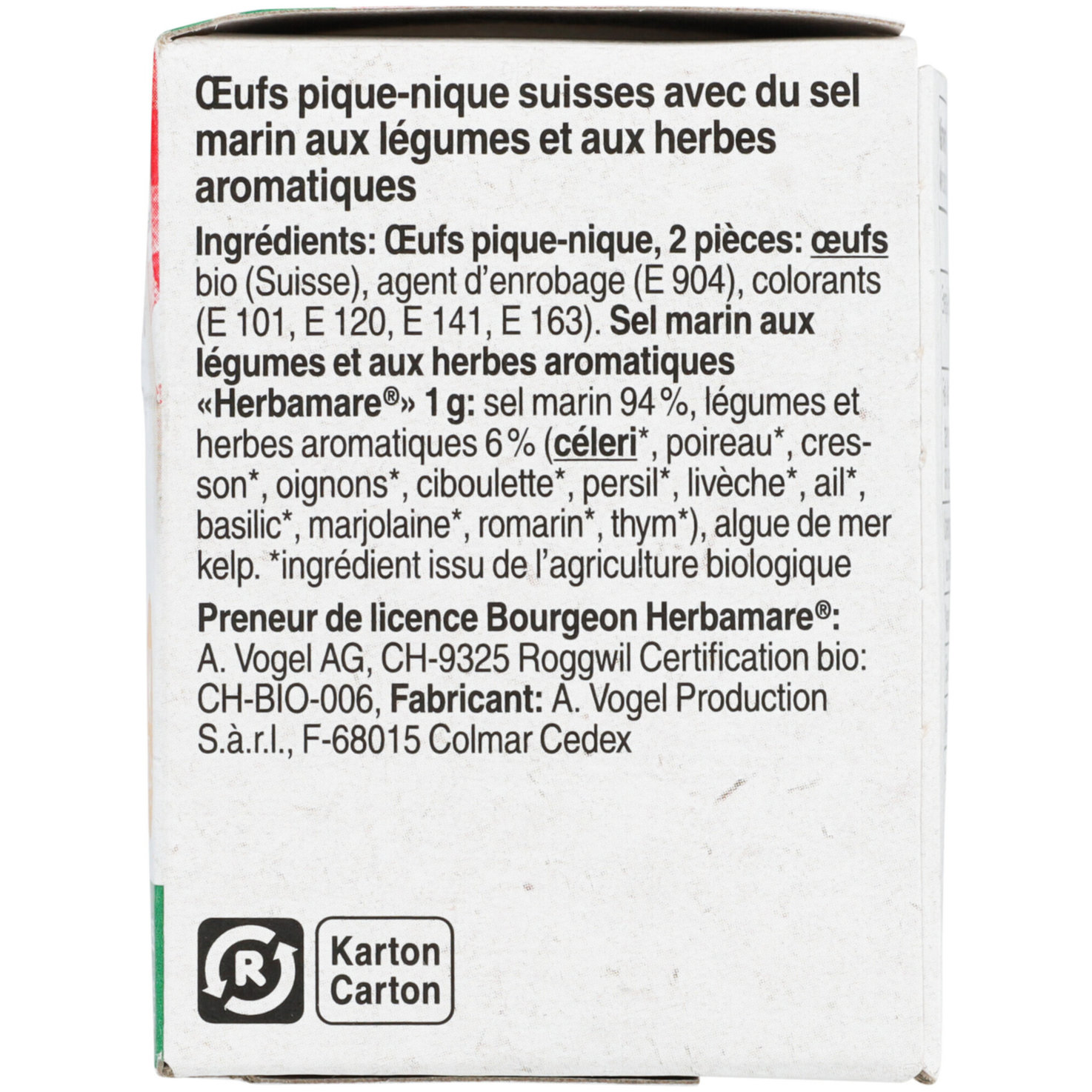 Naturaplan Bio Pic Nic Eier 50g+ mit Herbamare 2 Stück