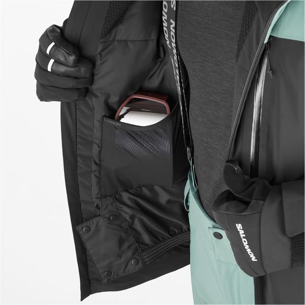 Veste de ski SALOMON BRILLIANT JACKET DEEP BLACK/NORTH ATLA