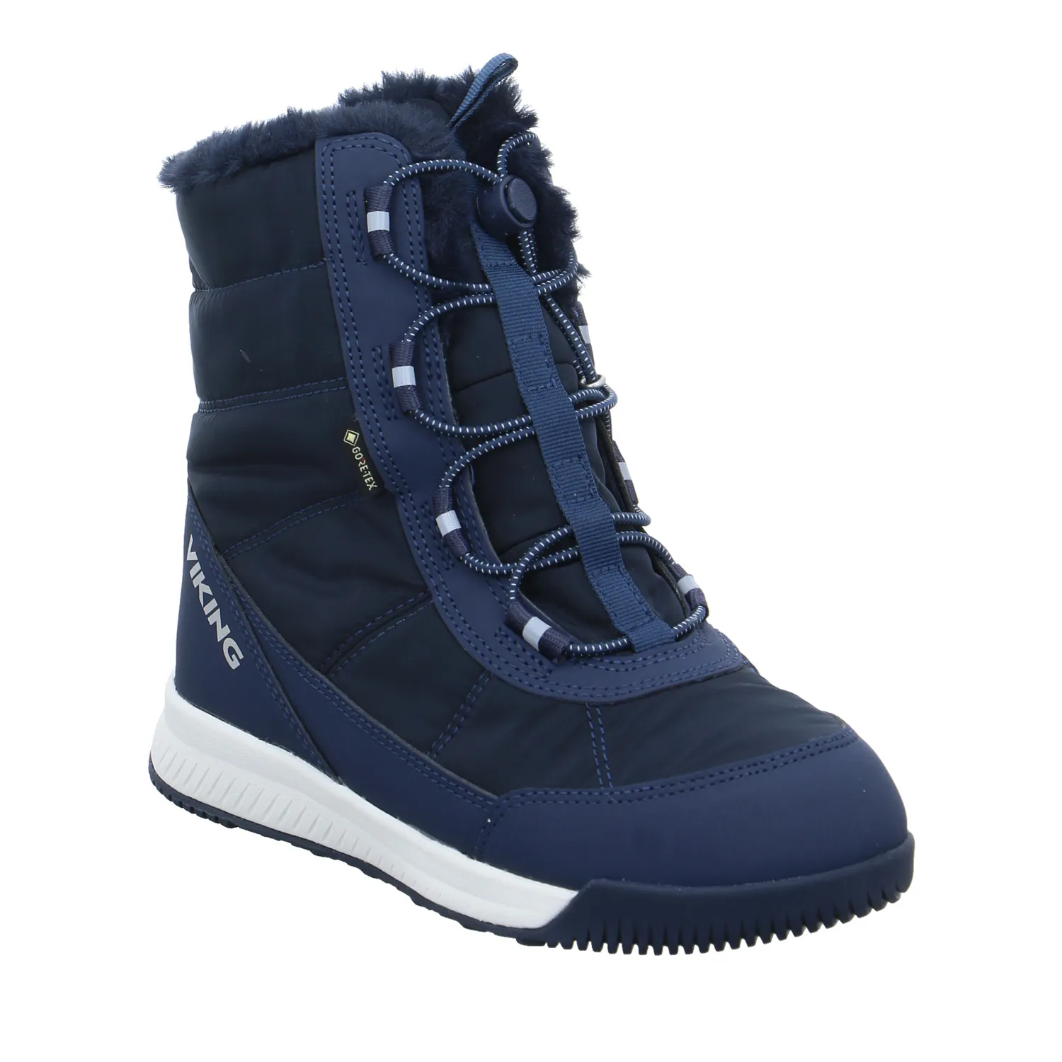 VIKING Mädchen-Snowboot Membrane Blau Textil  Mädchen Schneestiefel