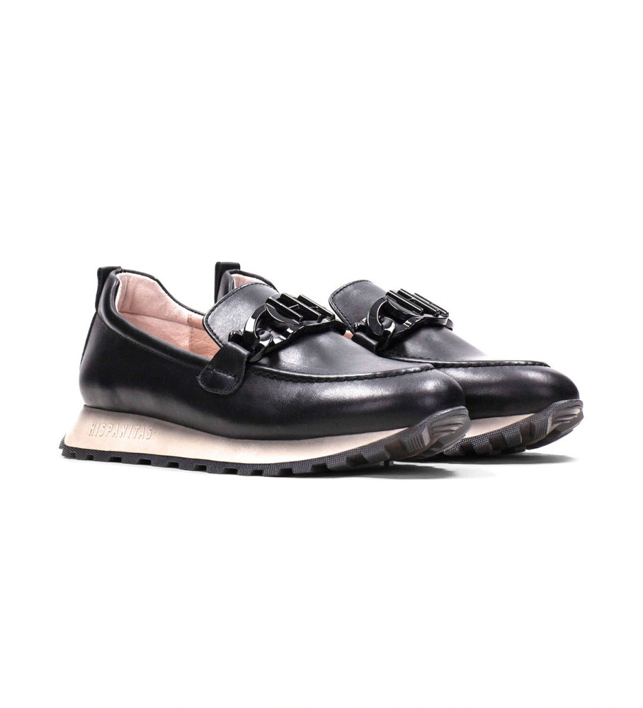 Mocassins de couro Hispanitas Preto Loira