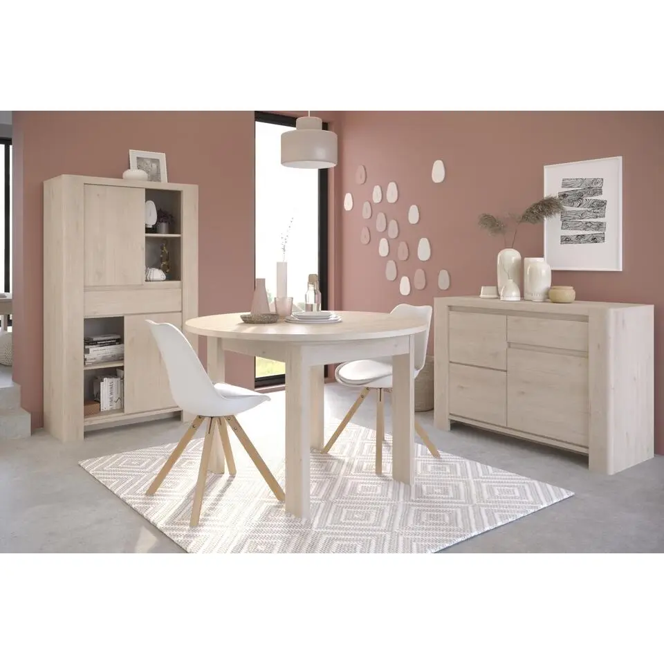 Buffetkast Porto 90cm met 2 deuren & 1 lade - jackson eik