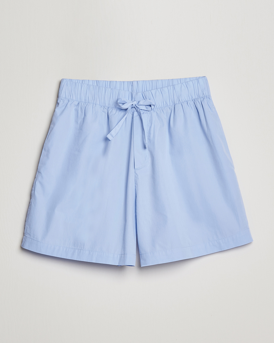 Tekla Poplin Pyjama Shorts Light Blue