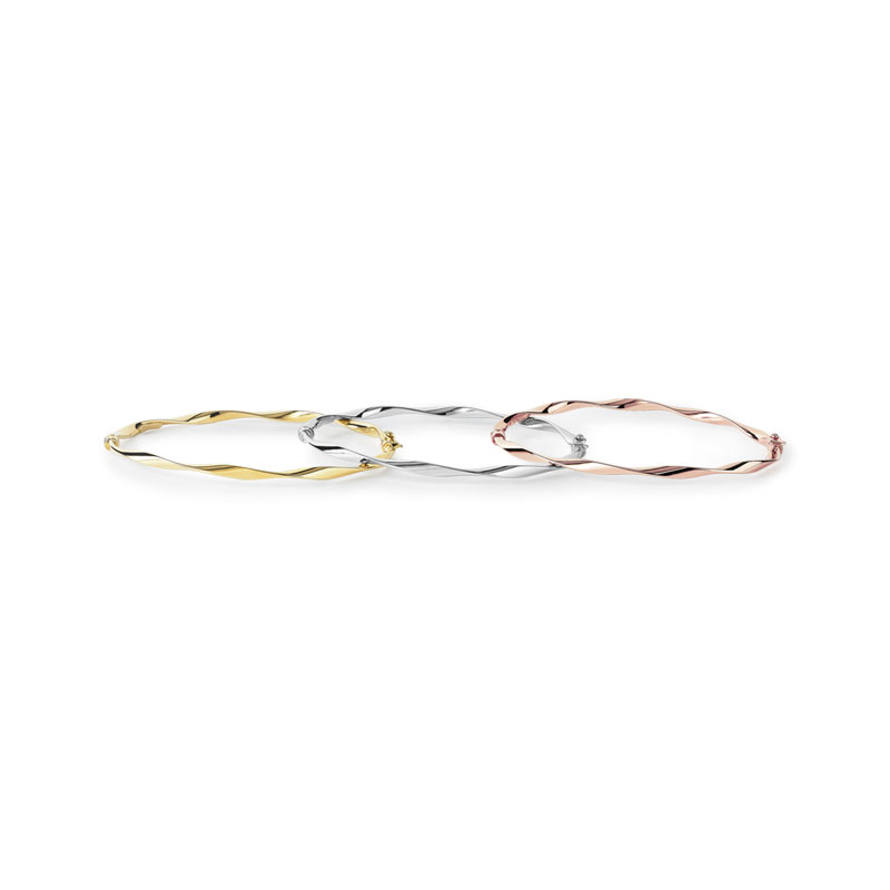 Ensemble 3 bracelets 3 ors 375 torsadés