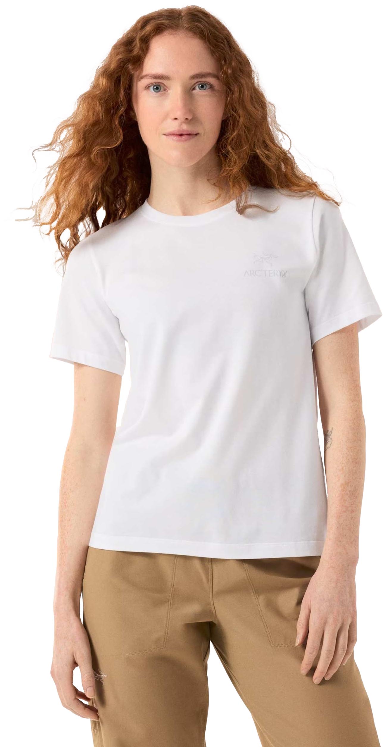 Kragg SL Cotton Emblem Crew SS Dame White Light