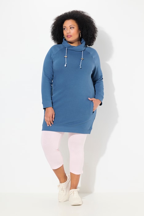 Sweatkleid, Stehkragen, Langarm, Taschen